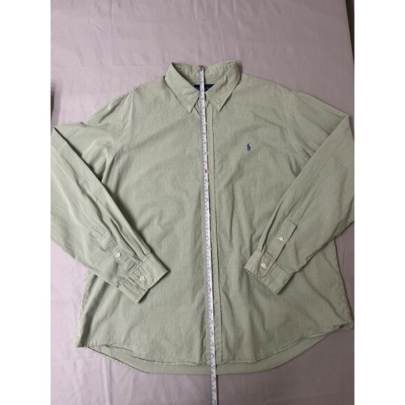 Ralph Lauren Shirt Mens 2XL XXL Gingham Oxford Custom Fit Dress Button Down VTG - Picture 9 of 16